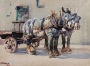 Horse Drawn Cart by Harold Septimus Power