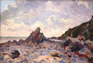 Le Rocher Des Dames St Jean, Temps Gris by Jacinthe Pozier