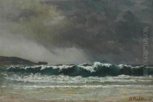 La Plage D'hendaye by Hippolyte Pradelles