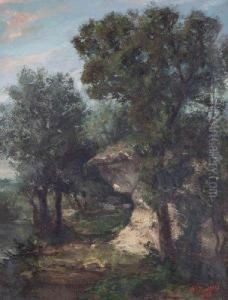 Paysage by Hippolyte Pradelles