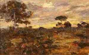 Paesaggio Al Tramonto by Francisco Pradilla y Ortiz