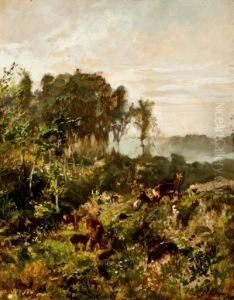 "paisaje". by Francisco Pradilla y Ortiz