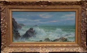 Cornish Coastal Scene With Crashing Waves
