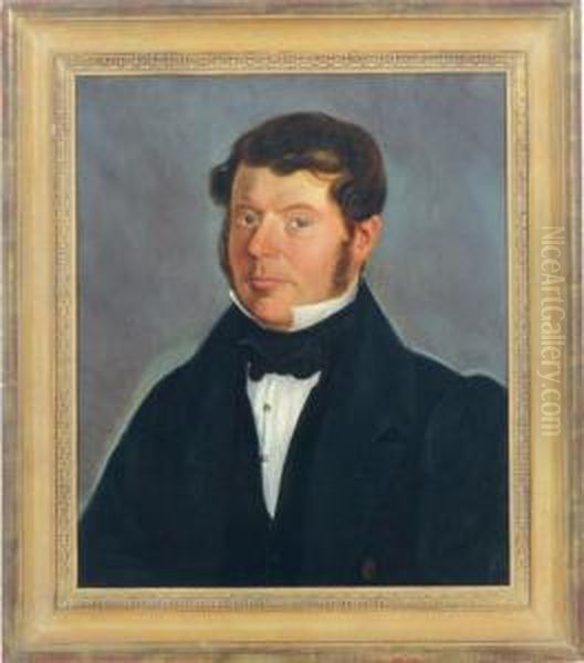 Portrait Of Gentleman With Sideburns - view 1