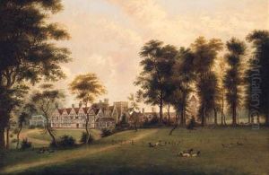A Country House In A Wooded Landscape by Hilton L. Jnr. Pratt