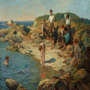 Boys On The Beach by William Pratt