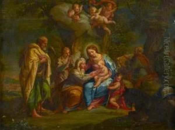Sainte Famille Avec Sainte Elisabeth Et Saint Jean-baptiste - view 1