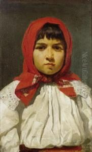 Portrait Of A Young Girl by Uros Predic