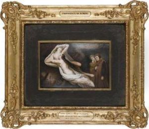 The Ghosts Of Paolo And Francesca Appear To Dante And Virgil by Clementina Ferrero Pregliasco