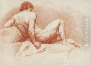 Zugeschrieben - Mannlicher Akt by Johann Daniel Preisler