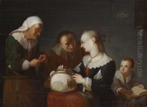Handarbeit In Der Stube by Daniel Preissler