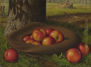 Still Life With Apples In A Hat by Levi Wells Prentice