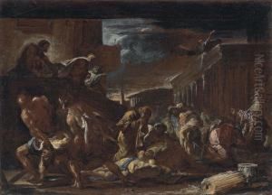 Victims Of The 1656 Plague In Naples - A Bozzetto Victims Of The 1656 Plague In Naples - A Bozzetto