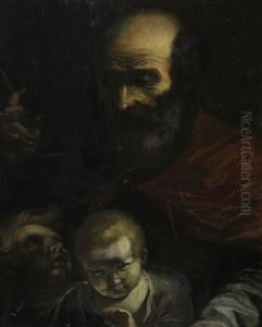 Saint Gennaro With Two Children Saint Gennaro With Two Children