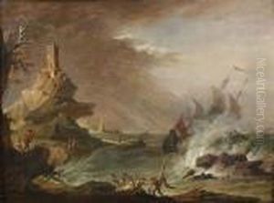 Marine Par Gros Temps. by Jean Prudhomme Preudhomme
