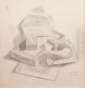Nature Morte A La Pipe by August Preusse