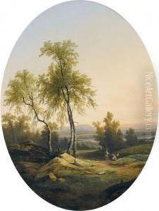 Idyllische Landschaften Mit Staffage. Gegenstucke. by Nicolas Louis A. Prevost