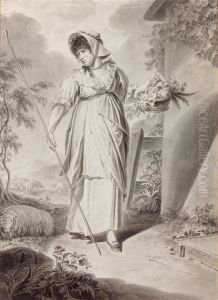 Jeune Bergere Au Bouquet