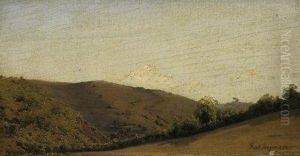 Heather Landscape Near Hilden by Gustav Preyer