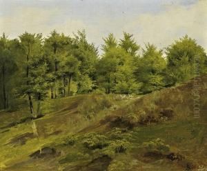 Wooded Landscape by Johann Wilhelm Preyer