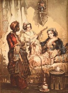 Women At Harem by Amadeo Preziosi