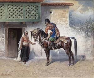 A Caucasian Horseman Returns by Ivan Petrovich Prianishnikov