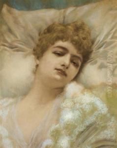 Portrait Of A Woman by Julius Mandes Price