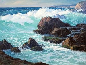Rock And Waves, Laguna Beach by William Henry Price