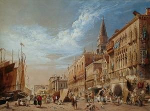 The Riva Dei Schiavoni With St.mark's Square Behind, Venice