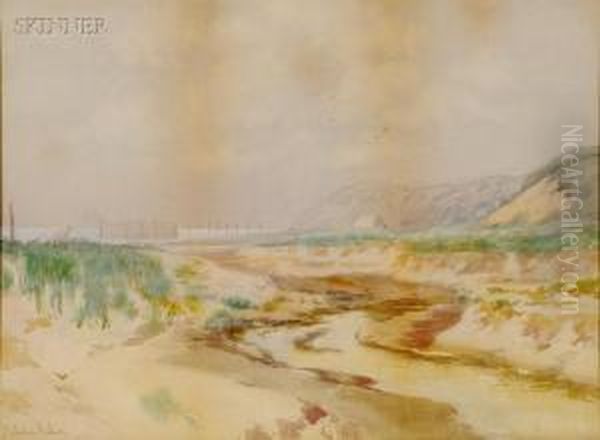Beach View With Winding Stream - view 1