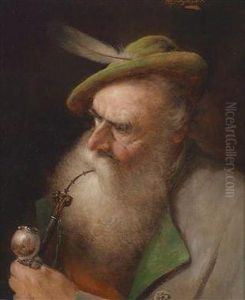 Portrait Of A Woodsman by Alois Heinrich Priechenfried