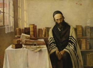 A Scholar In His Study by Alois Heinrich Priechenfried