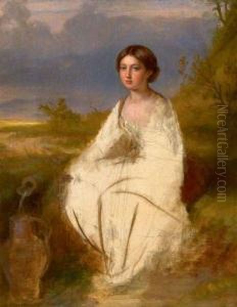 Jeune Fille Dans Un Paysage - view 1