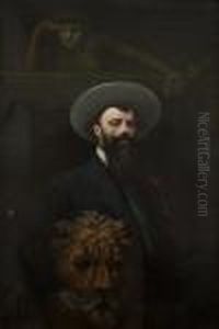 Portrait Study Of A Man With Lion And Muse