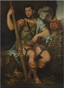 Portrait Of A Nobleman, Presumed To Be Jean De Dinteville, As St George by Francesco Primaticcio