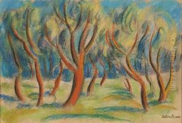 Paysage Aux Arbres Rouges - view 1