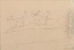 Le Saut D'obstacle by Rene Pierre Princeteau