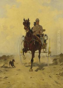 Horse And Carriage by Rene Pierre Princeteau