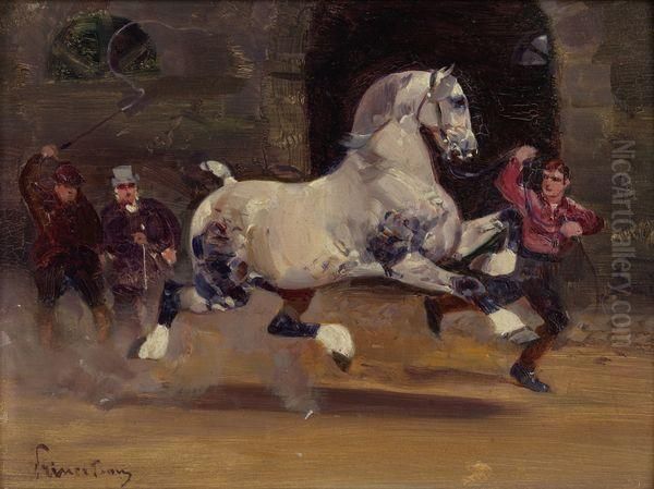 Jockey Conduisant Son Cheval - view 1