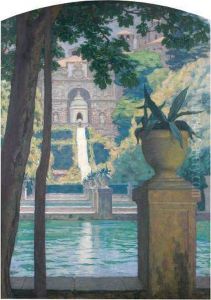 Vue De La Perspective De La Villa D'este, Tivoli by Rene Xavier Francois Prinet