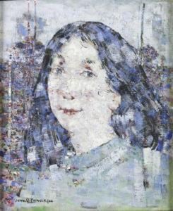 Study Of A Girl's Head by John Quinton Pringle