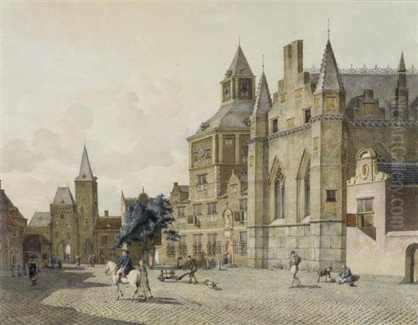 The Main Square In An Imaginary Dutch Town. - view 1