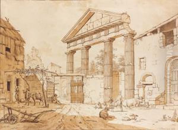 Habitations Animees Dans Les Ruines Du Mont Palatin - view 1
