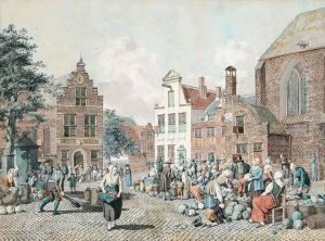 Untitled - The Town Market by Johannes Huibert Prins