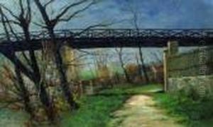 Paysage A La Passerelle. by Pierre Ernest Prins