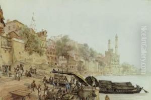 View Of The Ugneswur Ghat, Benares