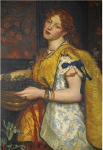 A Girl Carrying Grapes (formerly Known As Salome) by Valentine Cameron Prinsep