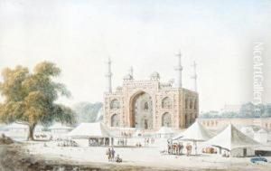 View Of An Indian Temple by William Prinsep