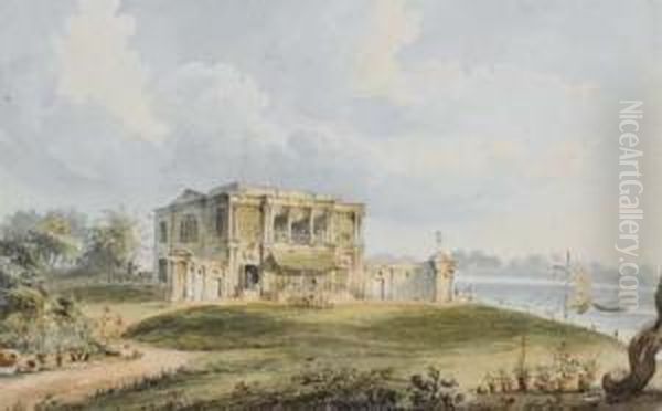 Vue De La Maison De Charles Prinsep, Ishura Sur La Riviere Hooghly - view 1