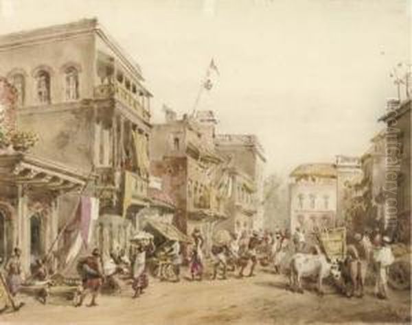 A Busy Street Scene In India - view 1